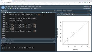 rstat101 week7 runif() 잡음이 섞인 직선의 관찰값