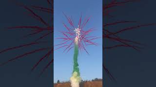 100 shots color smoke cake / daytime fireworks