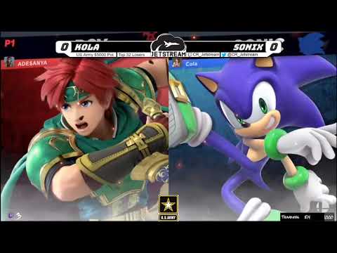 US Army $5000 Pot Top 32 Losers - Kola (Roy) Vs. Sonix (Sonic) Smash Ultimate - SSBU