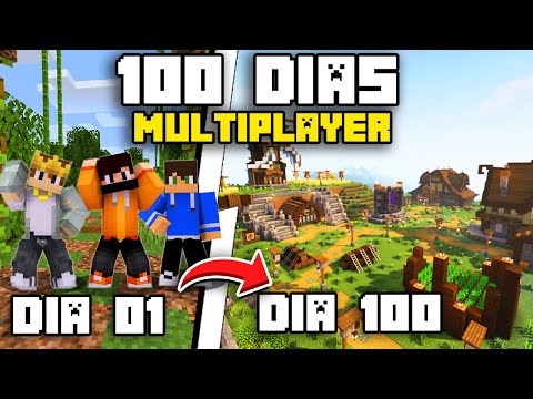 Eu Sobrevivi 100 Dias em Um Mundo Multiplayer no Minecraft 1.20 - o Filme