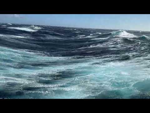 Ocean waves in Atlantic Ocean