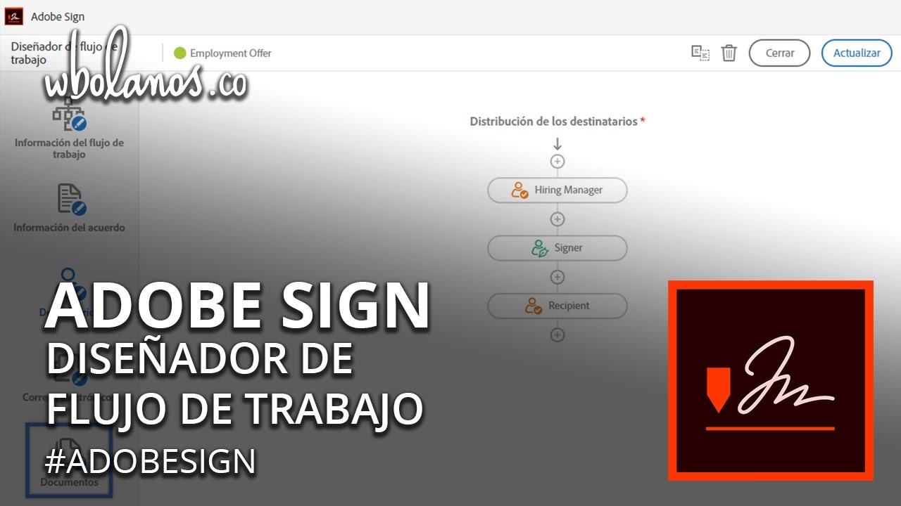 Adobe Sign - Diseñador de flujo de trabajo