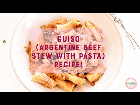Guiso de carne y fideos (argentine beef stew with pasta) recipe