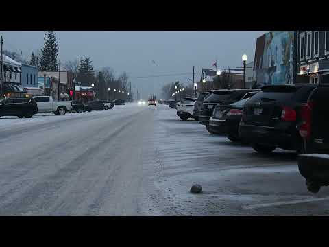Snow Squalls and high winds arrive on Lake Huron - Feb. 2, 2023