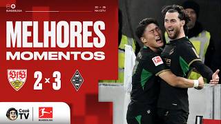 MELHORES MOMENTOS: STUTTGART 2 X 3 BORUSSIA MÖNCHENGLADBACH | BUNDESLIGA 26/27 | 7ª RODADA