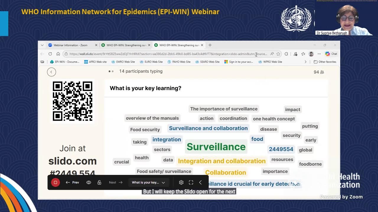 WHO EPI-WIN :  Strengthening surveillance of and response to foodborne diseases
