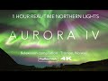 1 HOUR REAL-TIME 4K NORTHERN LIGHTS - Relaxation compilation / Tromsø, Arctic Norway / relaxing