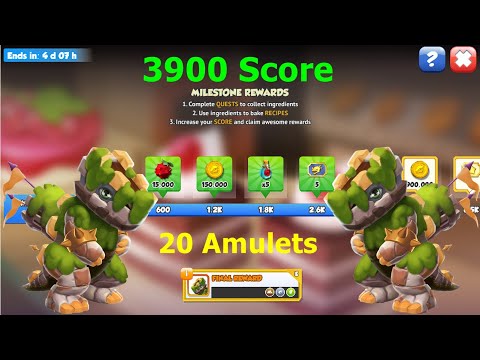3900 Score in Bastille Cake craze Event-Dragon Mania Legends | 20 Amulets in Primal event | DML