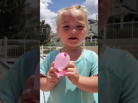 Blowing up Water Balloons with Princess  Elsa and Mylo