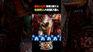 G級装備で上位二つ名は余裕だろ【モンスターハンターXX/モンスターハンターダブルクロス/紅兜アオアシラ/雷狼ジンオウガ】#Shorts