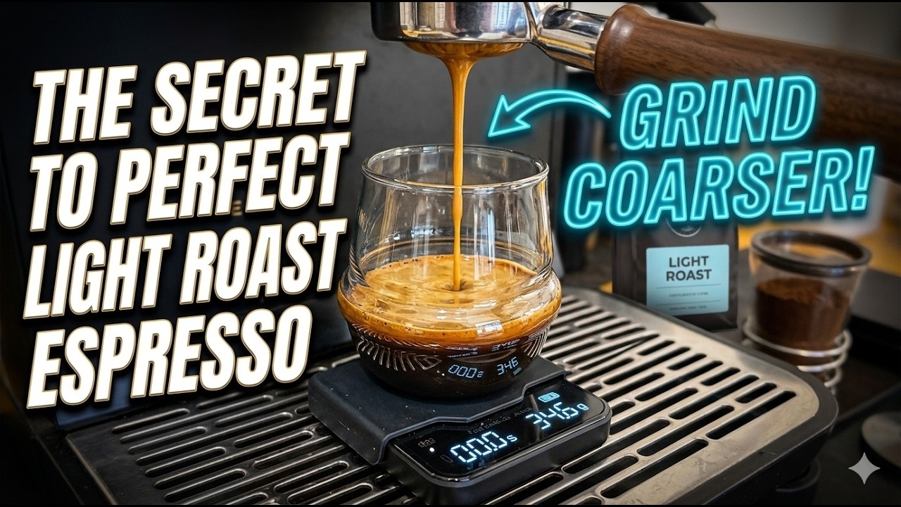 The Secret To Perfect Light Roast Espresso (Grind COARSER!)