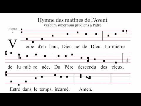 Verbum supernum prodiens a Patre. To earth descending, Word sublime. En français