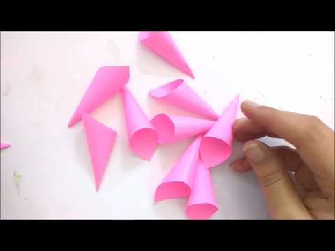 How to Make Paper Flower With Light - DIY - Easy and Beautiful - Art with HHS Video