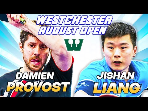 Jishan Liang Vs. Damien Provost  WestChester Table Tennis Center August Open Finals. 4k HD!