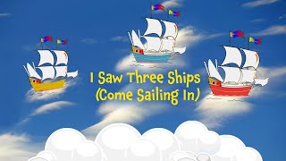 I saw three ships (instrumental - lyrics video for karaoke)