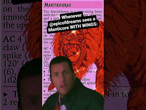 Inconceivable! Everyone knows Manticores don't have wings!! #dnd #rpg #dndmemes #manticore #osr #5e