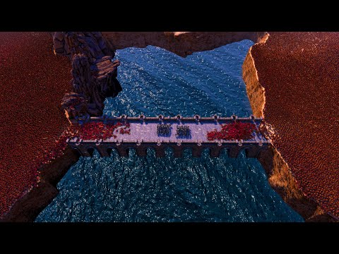100 Modern Soldier Bridge Defense VS 100k SPARTANS! - Ultimate Epic Battle Simulator