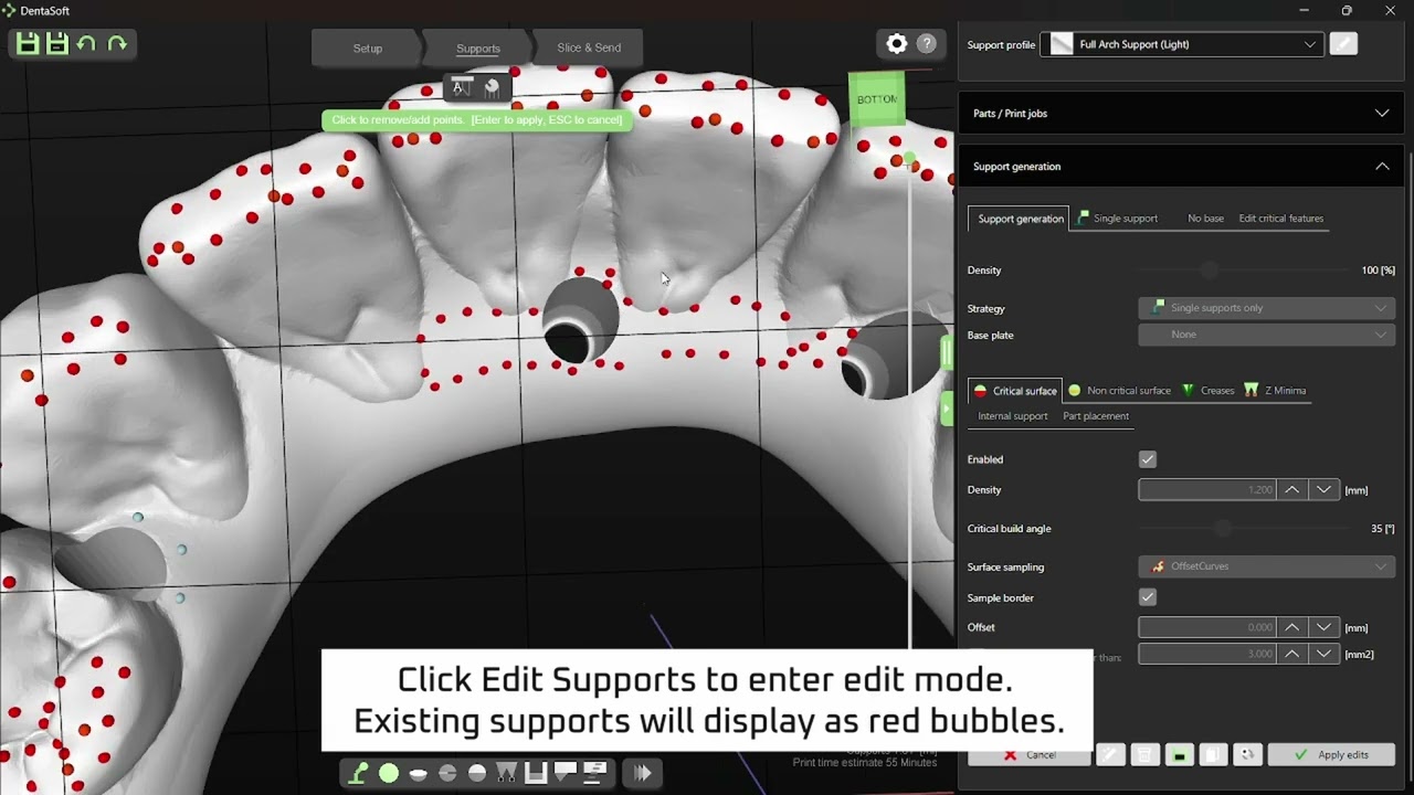 Slicer tutorial: Support Generation and Editing