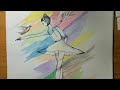 Pointlism Dancing Girl Art In Design Slowly