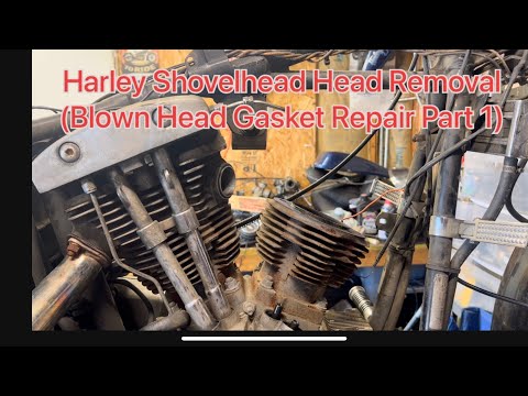 Harley Shovelhead Head Removal and Gasket Repair part one