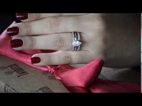 0.4 ct. Channel Set Cathedral Ring Guard Enhancer - TwoBirch  TB-GUARD-0076-WG-G