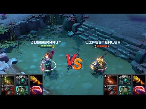 Dota 2 | Juggernaut vs Lifestealer lvl 30 | Same Full Items
