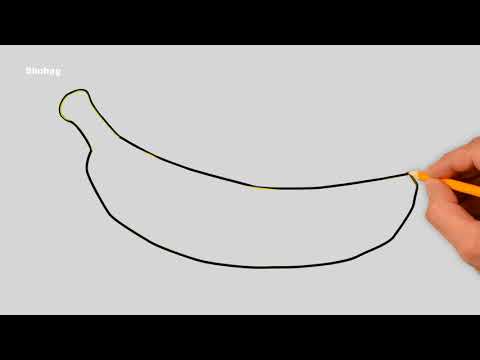 Banana Drawing for Kids Easy Banana Drawing Tutorial | Madip