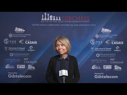#GibChess Battle of the Sexes, Round 5, interview with Pia Cramling