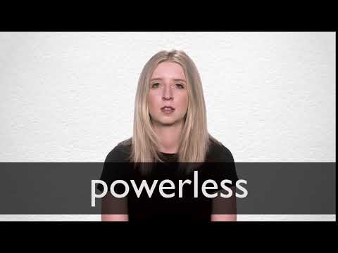 Translate POWERLESS from English into Spanish