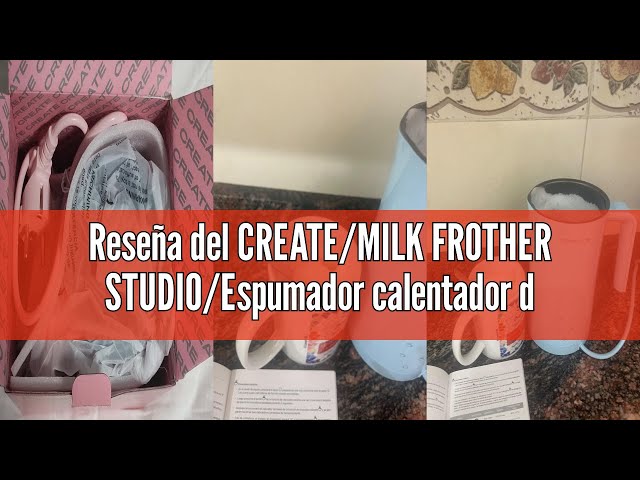 Vídeo relacionado con CREATE/MILK FROTHER STUDIO/Espumador calentador de leche eléctrico blanco roto/Pantalla táctil. 4 programas automáticos. sitema de seguridad. 350ml. uso en frío o en caliente. 400 W