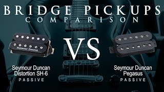 Video thumbnail for Seymour Duncan DISTORTION SH-6 vs PEGASUS - Bridge Pickup Guitar Tone Comparison Demo by Mike Stamper