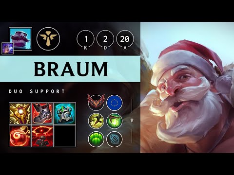 Braum Support vs Rakan - EUW Grandmaster Patch 25.14