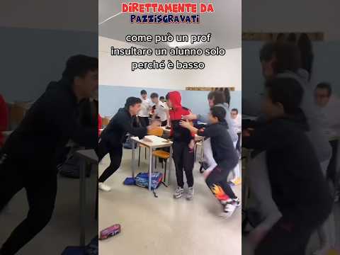 Reazione di un alunno dopo l’insulto dal Prof