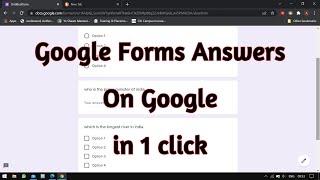 Google Form Answers Search on Google in one click | Google Form answers on Google | Quiz Answers