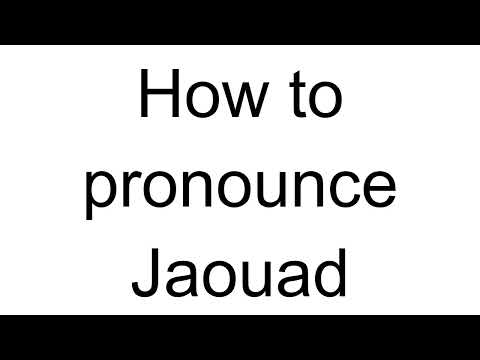 How to Pronounce Jaouad (Arabic)