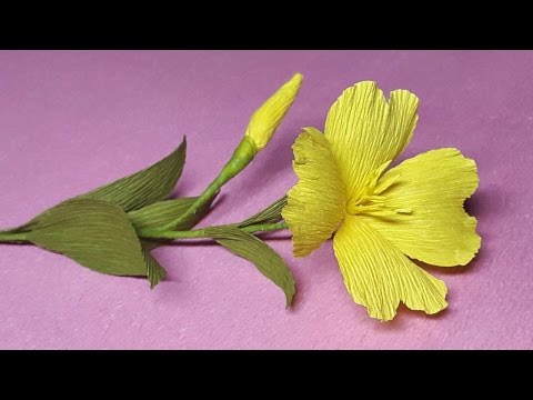 How to Make Sun Drop Crepe Paper flowers - Flower Making of Crepe Paper - Paper Flower Tutorial