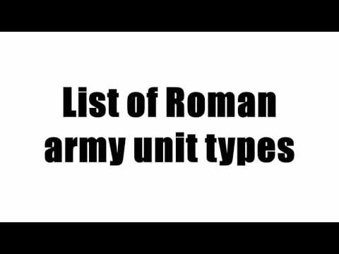 List of Roman army unit types
