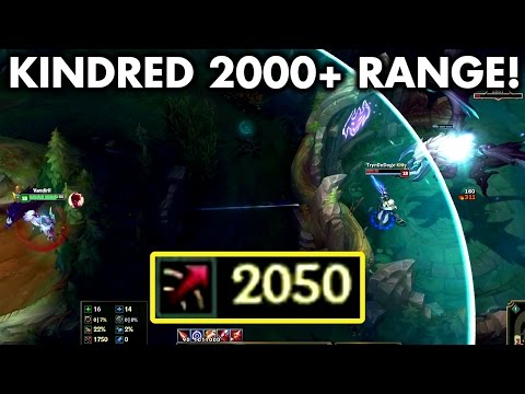 2000+ ATTACK RANGE KINDRED! KILLING BARON FROM RED BUFF PIT! (Kindred Rework)