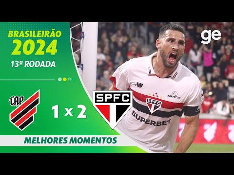 Gols e lances de Athletico Paranaense x São Paulo