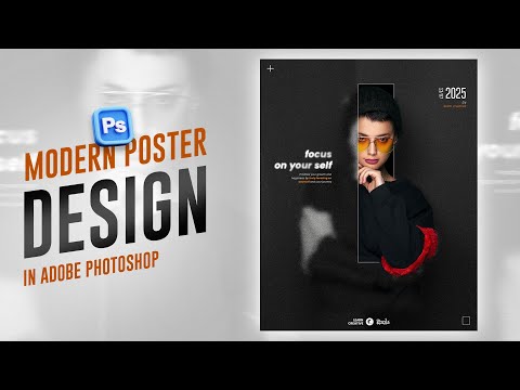 Modern Glass effect Poster Design in Photoshop | Glass and Noise Texture effect