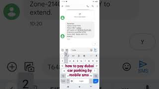 How to say dubai car parking by s.m.s.