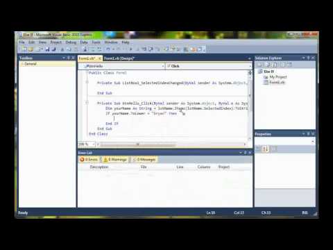 Visual Basic 2010 Tutorial 6 Else If Statement