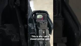 What Happens When Rain ⛈ Gets on a Holosun Closed Emitter Red Dot 🔴 Optic? #shorts #optics #holosun