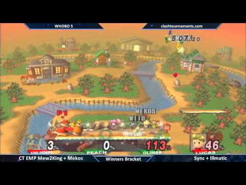 WHOBO 5 -  CT Mew2King + Mekos vs Sync + Illmatic - SSBB
