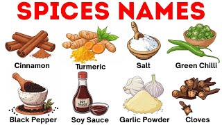 50 Spices Name | Spices Names in English | Spices Vocabulary | List of Spices | English Vocabulary