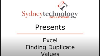Download the video "How To Find Duplicate Values In Microsoft Excel"