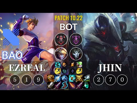 DRX BAO Ezreal vs Jhin Bot - KR Patch 10.22