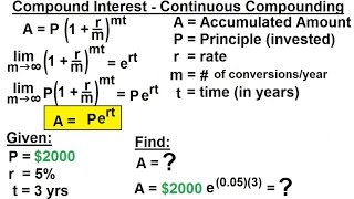 Business Math - Finance Math (7 of 30) Continuous Compounding