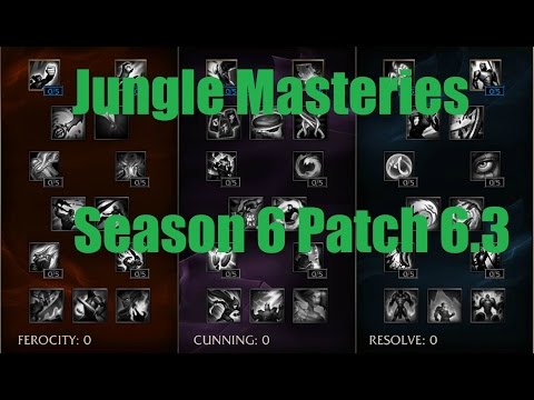 New Jungle Masteries for all Champions Season 6 Patch 6.3
