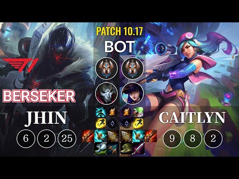 T1 Berseker Jhin vs Caitlyn Bot - KR Patch 10.17